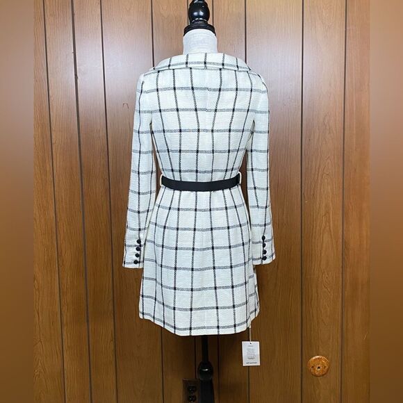 Self-Portrait Checkered Belted Minidress size 8 - Picture 9 of 13